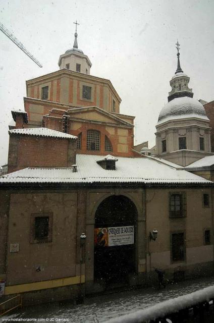 Vistas del Hostal Horizonte Madrid nevado. Snow Madrid 0572